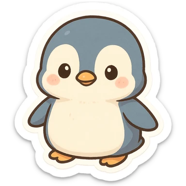 penguin, chibi stickers style sticker