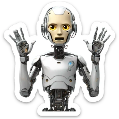 Cyborg surrender sticker