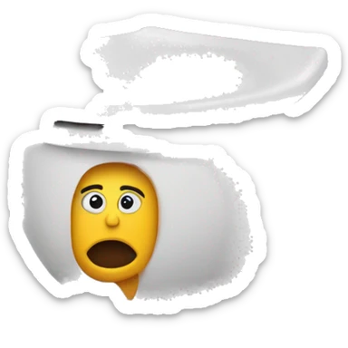 Skibidi Toilet with head sticking out of it sticker