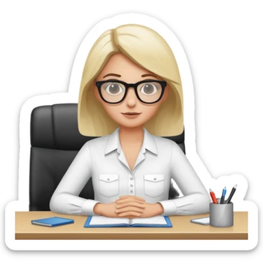 une image de 3/4 avec un recruteur à son bureau PAS DE FACE DE 3/4! qui regarde un candidat assis en face de lui. le recruteur est à droite sticker