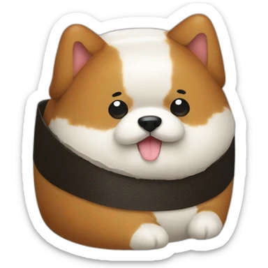 Onigiri-dog sticker