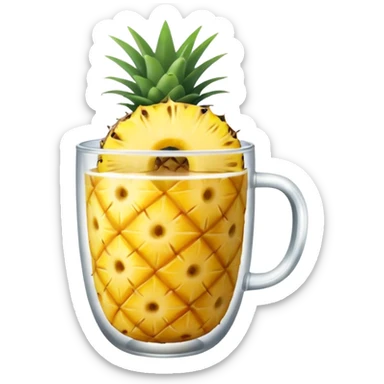 Pineapple in a cup sticker