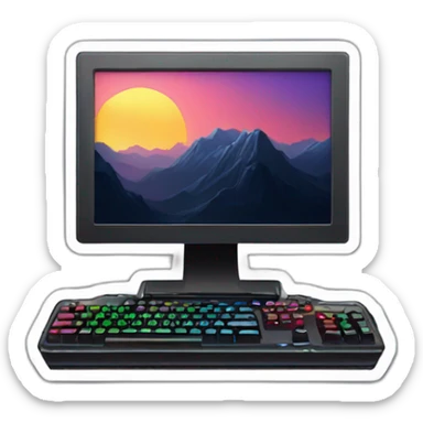 Gaming computer sticker with RGB light sticker