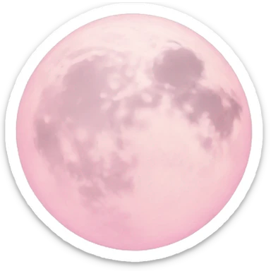 pastel pink moon sticker