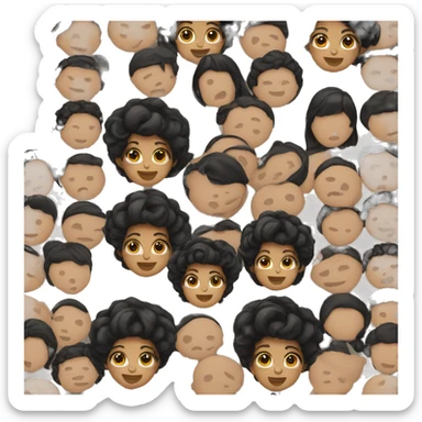 woman black hair with earrings sticker