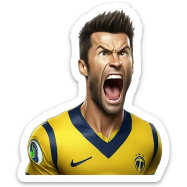 wolverine yelling SIUU as Cristiano ronaldo sticker