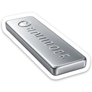 silver bar, silver text sticker
