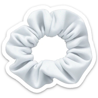 white scrunchie only sticker
