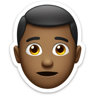 Generate a emoji which are sad but giving a fake smile sticker