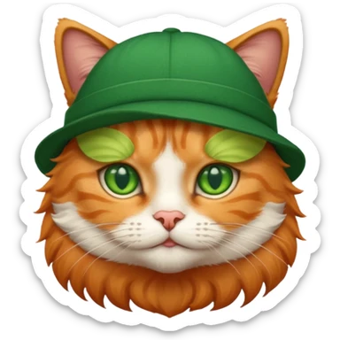 A cat ave hat sticker