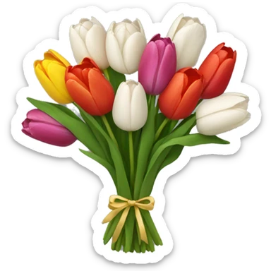 Bouquet of tulips  sticker