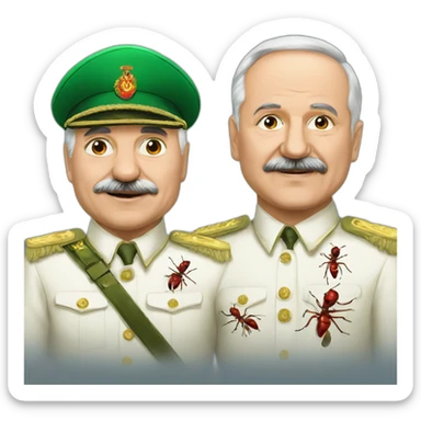 Lukashenko and ants sticker