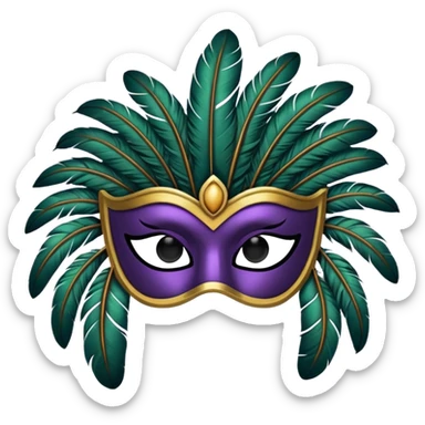 feather mask sticker