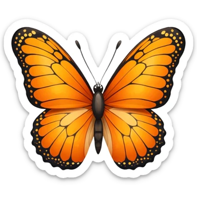 🦋 orange sticker