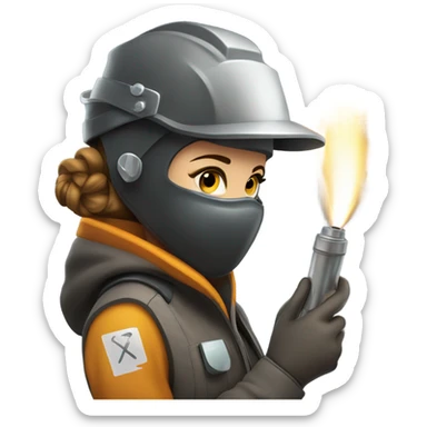 Girl welder sticker
