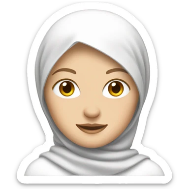 White women with white hijabi driving a car sticker