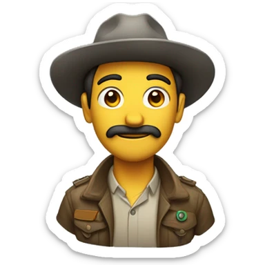 explorador con prismaticos sticker