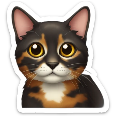 dark-tortoiseshell-cat sticker
