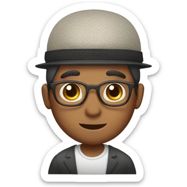 Jewish man wearing a kippah sticker