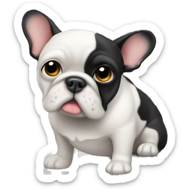 bouledogue français noir et blanc sticker