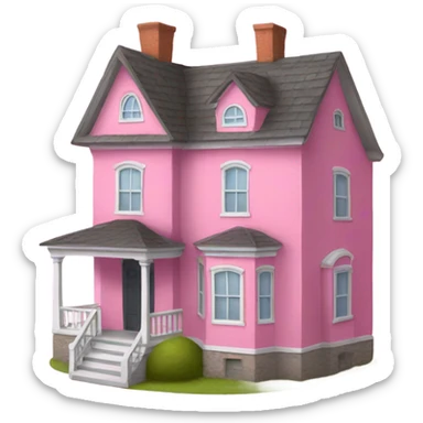 Large pink house  sticker
