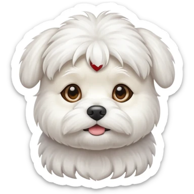 white Maltese dog sticker