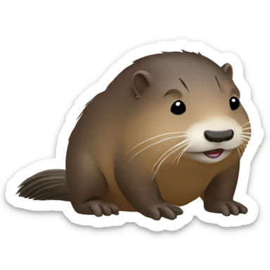 Nutria tejiendo sticker