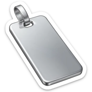 silver bar, silver tag sticker