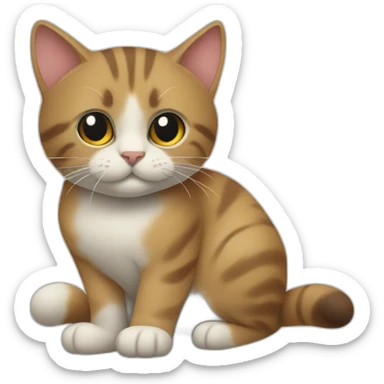 Un chat et une sorie sticker