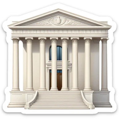 museum building with columns sticker