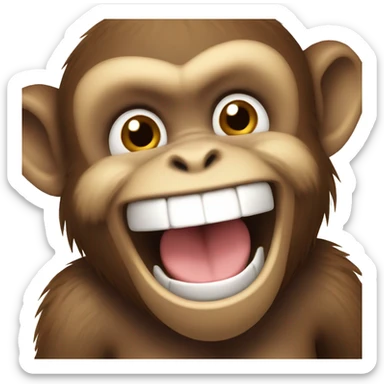 Monkey laughing  sticker