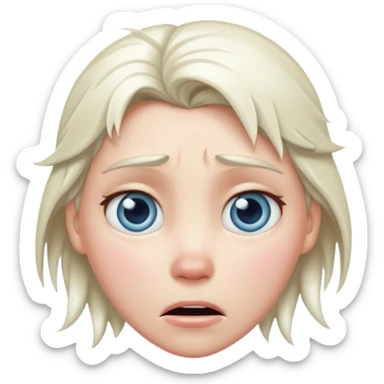 Frozen icy distraught face iOs emoji sticker