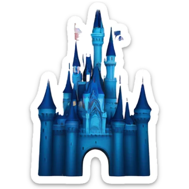 Disney castle with iconic fireworks  sticker