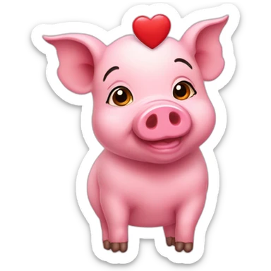 cupid-pig sticker