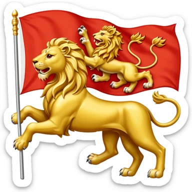 Rampant lion Scotland flag sticker