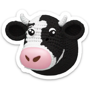 cow crochet sticker