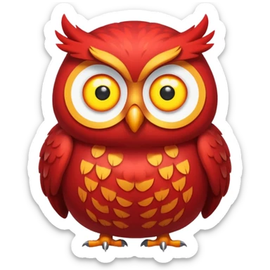 red fat owl sticker