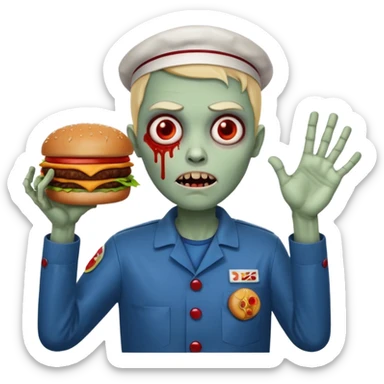 zombie drive-thru cravings sticker