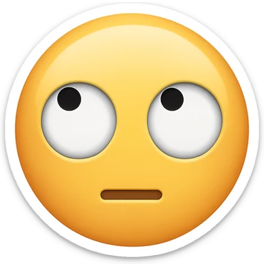 face with rolling eyes emoji sticker