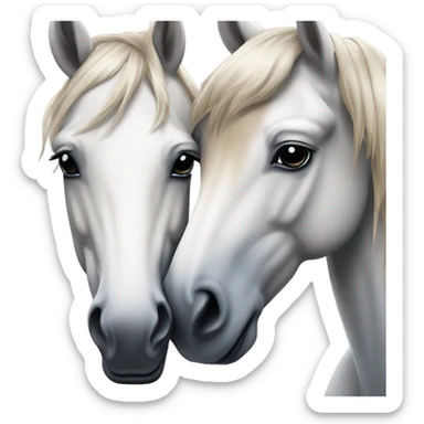 Horses hugging sticker