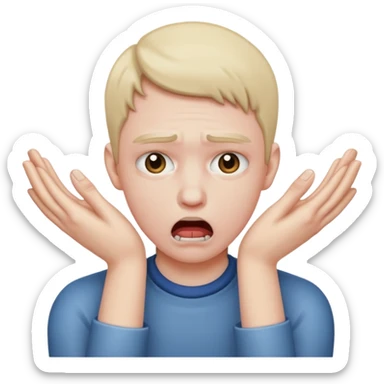 a person chocking themself with both hands  sticker