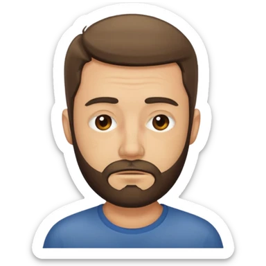 dirty short beard sticker