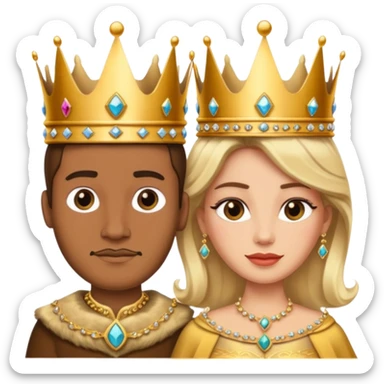 king and queen crown sticker