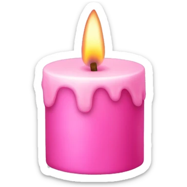 Pink candle sticker