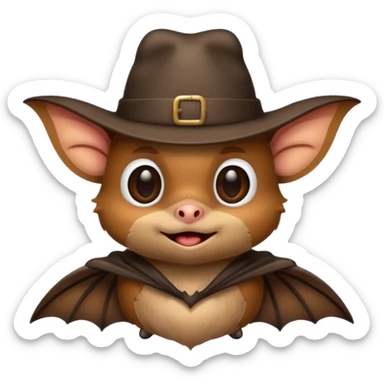 bat with hat sticker