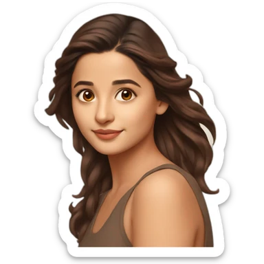 Brown Alia bhatt sticker