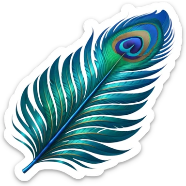 Peacock feather emoji sticker