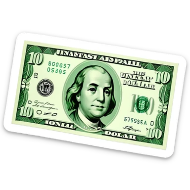 100 dollar bill sticker
