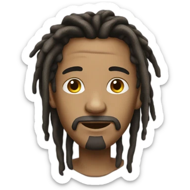 Create a 16 old old boy with dreads  sticker