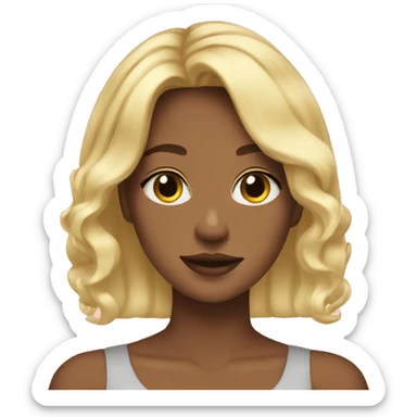 Blonde emoji girl aesthetic sticker